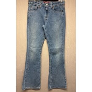 Levi's 519 Low Flare Jeans Womens Blue Light Wash Denim Stretch Streetwear 7 JR